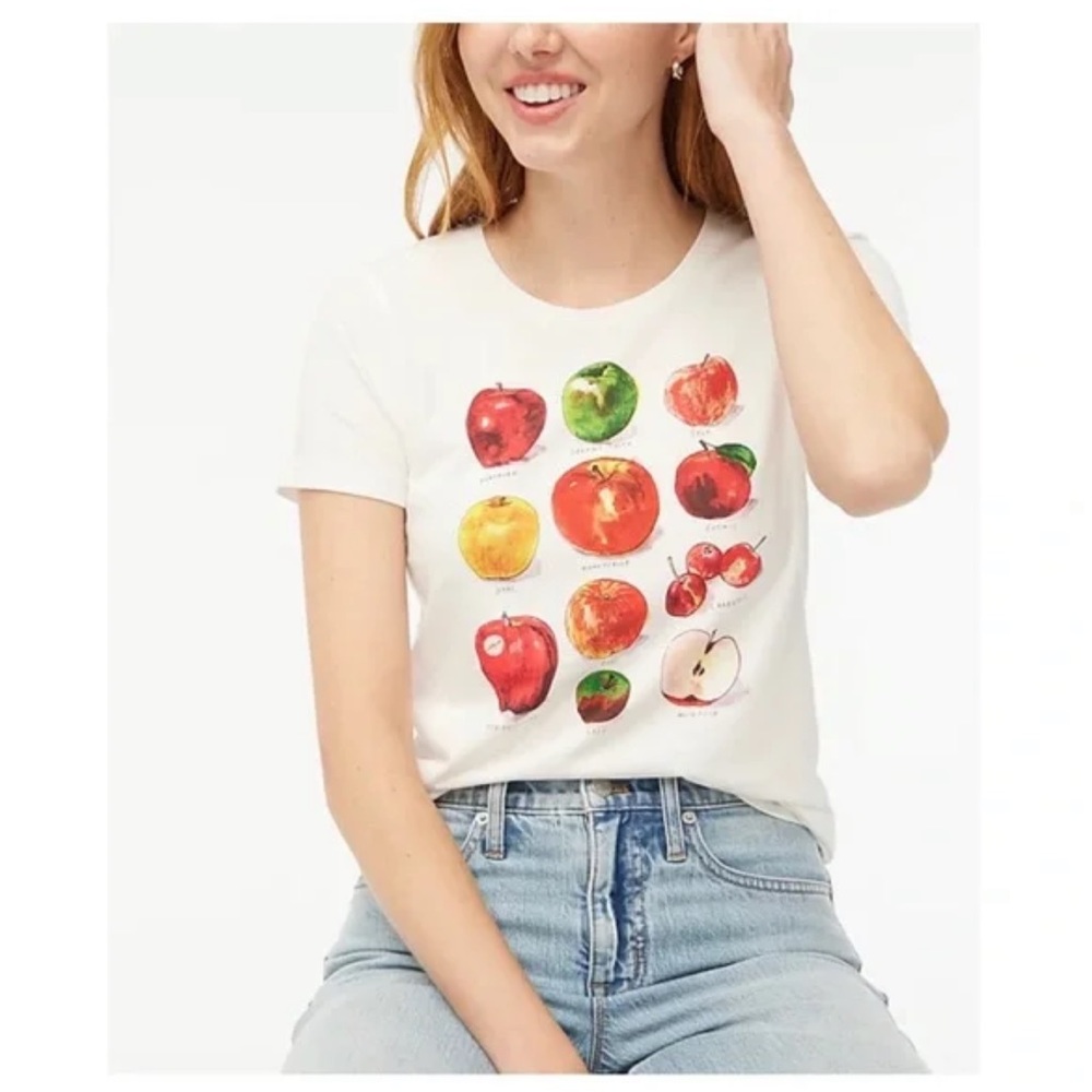 J. Crew apple graphic tee fall 23